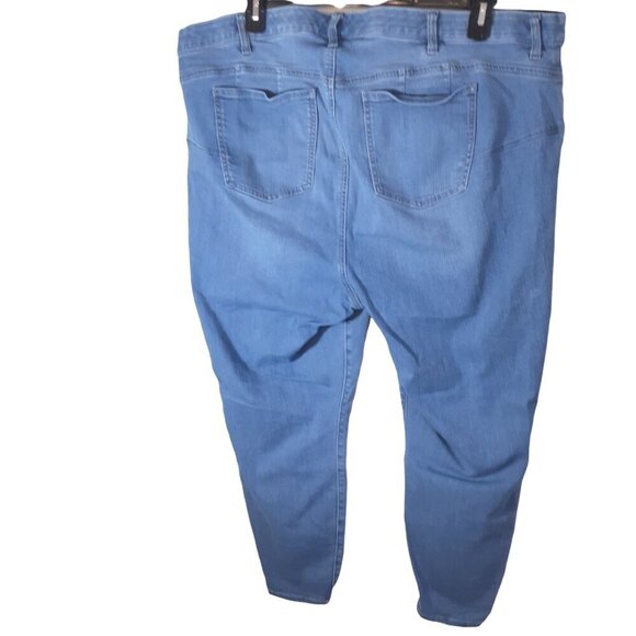 Torrid Bombshell Skinny Womens Plus 24R Jeans Light Wash High Rise Distressed - Picture 6 of 10